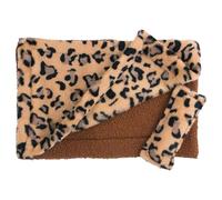 Bearded Dragon Bed - Reptile Sleeping Bag With Pillow And Blanket, Soft Flannel Leopard Print Pet Nest | Washable Fleece Hideaway Bedding For Leopard Gecko, Lizard, Hamster, Small Animals