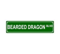 BEARDED DRAGON BLVD Animal Metal Tin Street Sign Bar Cafe Garage Cave Home Room Wall Bathroom Farmhouse Garden Porch Patio Decor, 16 x 4 Inch