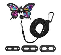 Bearded Dragon Cable Harness, Adjustable PU Leather Reptile Lead with Butterfly Wings, Escape Proof Lizard Running Strap, 3 Sizes for the Lizard of the Echrel by Gecko Chameleon