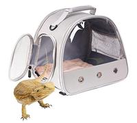 Bearded Dragon Carrier,Lizards Carrier, Small Animal Travel Carrier for Hedgehog Rat Parrot Bird Guinea Pig, Portable Guinea Pig Travel Carrier for 2(Grey)