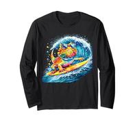 Bearded Dragon Catching A Wave Long Sleeve T-Shirt
