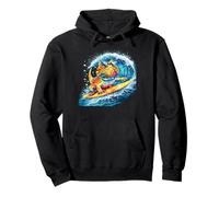 Bearded Dragon Catching A Wave Pullover Hoodie