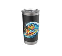 Bearded Dragon Catching A Wave Stainless Steel Insulated Tumbler