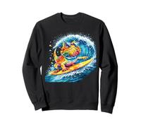 Bearded Dragon Catching A Wave Sweatshirt