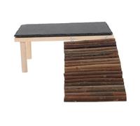 Bearded Dragon Climbing Platform with Ramp, Natural Stone Rock Decor