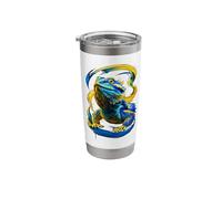 Bearded Dragon Colorful Lizard Reptile Exotic Gecko Iguana Stainless Steel Insulated Tumbler