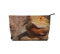 Bearded Dragon, Cosmetic Bag Corduroy Makeup Bag Portable Travel Toiletry Bag