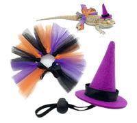 Bearded Dragon Costume - Witch Costume for Small Pets for Halloween - Reptiles Amphibians Small Animal Bird Halloween Accessories for Turtle Hedgehog