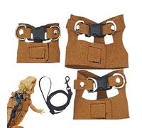 Bearded Dragon Creation and Leash Set - Safe Lizard Traction Strap | Comoctual Adjustable Harness for Reptiles and Amphibians for Crested Geckos, Bearded Dragons, Equipment