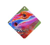 Bearded Dragon Cute Cute Car Air Fresheners Long Lasting Scent Car Mirror Hanging Scented Cards Tablets Rhombus
