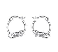 Bearded Dragon Earrings S925 Sterling Silver Bearded Dragon Hoop Earring Lizard Jewellery Gifts For Women Female Lover