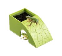 Bearded Dragon Feeder - Decorative Dish | 2 in 1 Reptile Cave Water Bowl with Pp Material, Compact Feeding Enclosure with Indoor Outdoor Use, Tortoise Frog Gecko Spider Shrimp Accessory