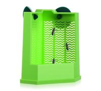 Bearded Dragon Feeder, Gecko Tank Accessories Cricket Keeper with 2 Suction Cups, Wall Mounted Reptile Tank Accessories for Lizard, Iguana, Gecko, Frog Hunting, Small Size(Green)