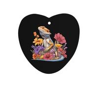 Bearded Dragon Floral Car Air Freshener Decorative Hanging Aromatherapy Tablets for Car Trucks Love form