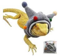 Bearded Dragon Funny Cute Hats,Bullhorn Ball Hat with a Neck for Bearded Dragon Lizard Snake Gecko Chameleon Parrot Hamster Small Pets