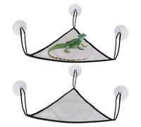 Bearded Dragon Hammock - 2 Pieces Breathable Reptiles Bed Set, Gecko Climbing Lounger | Leopard Gecko Hammock for Iguana Axolotl Reptiles Resting Place Climbing Sleep Play Terrarium Pets K