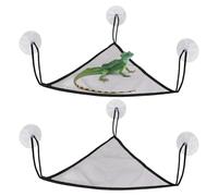 Bearded Dragon Hammock - 2 Pieces Reptile Cushion - Terrarium Accessories for Pets, Lizards, Iguanas, Axolotls Geckos Outdoors