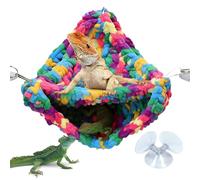 Bearded Dragon Hammock - 40 x 25 cm Double Layer Reptile Swing, Comfortable Lizard Hammock, Suction Cup & Hook Attachment, Cuddly Terrarium Accessories | Gecko, Lizard, Pet