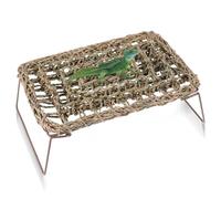 Bearded Dragon Hammock Reptile Tank Accessories Large Reptile Lounger Lizard Climbing Hammock 11.6 × 7.6 in Decor Basking Platform Metal Legs Bed Habitat for Leopard Gecko Snake Hermit Crab Frog