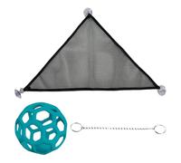 Bearded Dragon Hammock,Snake Enrichment Toys with Ball,Bearded Dragon Climbing Hammock - for Gecko, Chameleon, Tank, Enclosure, Enrichment, Vegetable Feeding