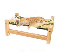 Bearded Dragon Hammock | Wooden Reptile Rest | Raised Rest Space for Small Animals, Ideal for Gecko, Bearded Dragon, Snake