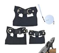 Bearded Dragon Harness, Adjustable PU Leather Harness with Pull Rope | 3X Harnesses for Chameleon Pet Animal Pet Safézal Outdoor Hiking