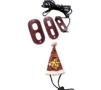 Bearded Dragon Harness and Leash 2 Color Birthday Hat Adjustable Leather for Amphibians and Small Animals Halloween Thanksgiving Bearded Dragon Harness Hat Set