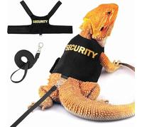 Bearded Dragon Harness and Leash Set, Escape Proof Adjustable Lizard Reptiles Harness with 5 ft Inches Leash for Walking Outdoor, Cute Outfits for Bearded Dragon Costumes