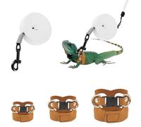 Bearded Dragon Harness and Leash Set - Escape Proof Lizard Reptiles Harness with 9.8 ft Detachable Leash for Reptile Hamster Amphibians and Other Small Pet Animals - 3 Sizes
