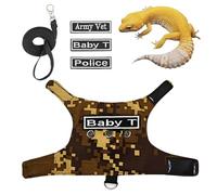 Bearded Dragon Harness, Escape Proof Adjustable Lizard Reptiles Harness, Bearded Dragon Harness Leashes Adjustable Lizard Rope for Apparel Lizards