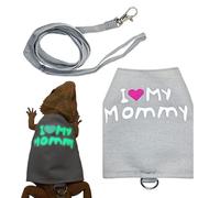 Bearded Dragon Harness - for Pets in Bright Canvas Breathable Adjustable, Clothes for Bearded Dragon | for Walks Night Travels Car Plane Shopping Daily Use in
