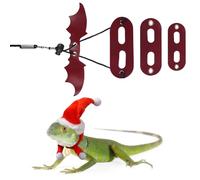 Bearded Dragon Harness Leash,Adjustable Small Animal Traction Rope Harness with Wing & 3 Sizes Chest Strap(S,M,L) for Bearded Dragon Lizard Gecko Halloween Christmas Festival