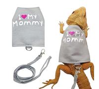 Bearded Dragon Harness | Luminous Canvas Breathable Adjustable Pet Supplies - Reptile Lizard Leashes | for Walking Outdoor Night Travel Daily Car Airplane Outing Shopping Taxi Public Urban