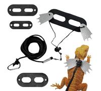 Bearded Dragon Harness - Soft Leather Reptile Lizard With Wing Harnesses Detachable Adjustable,3 Sizes, Small Animal Rope, Escape Proof Lizard Reptiles Harness, Walking Vest