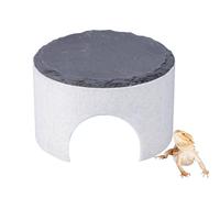 Bearded Dragon Hides, Turtle Basking Shelter, 10x6in Reptile Cave, 3D Printed PLA Material SPU Detail, Reptile Nest with Decorative Design, Turtles Snakes Lizards Pet Habitat Use
