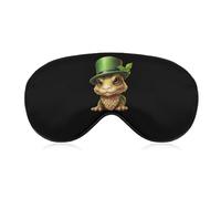 Bearded Dragon in Hat Sleep Mask BlockLight Sleeping Eye Mask Comfortable Night Sleeping Mask Ultralight Travel Eye Cover for Women Men