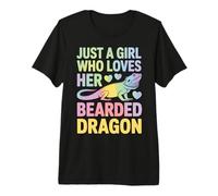 Bearded Dragon Just A Girl Who Loves Her Bearded Dragon Premium T-Shirt