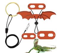 Bearded Dragon Leaash - Bearded Dragon Harness, S/m/l 3 Pack Adjustable Amphibians Leaash | Bat Wings Costume Accessories, Adorable Dinosaur Patterns Leaash With Adjustable Straps for Reptiles Geckos