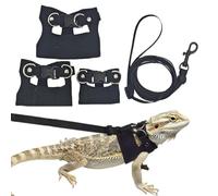 Bearded Dragon Leash Bearded Dragon Harness Lizard Harness Small Animal Traction Rope Training Walking for Reptile Black