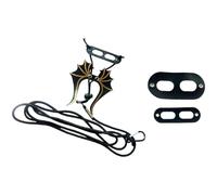 Bearded Dragon Leash Harness Set with 4.1 x 4.5 in Cool Gold Wings, 5.7 ft Soft Leather Lizard Harness and Reptile Leash Set, 3 Sizes Adjustable Chest Straps for Geckos, Iguanas, Small Pets Walking