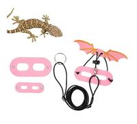 Bearded Dragon Leash - Reptile Lizard Leash | Dragon Harness, Leather Wing Lizard Harness, Reptile Training Lead For Small Animals, Flexible Animal Harnesses For A