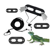 Bearded Dragon Leashes & Harness - Soft Leather Reptile Lizard with Black Wing Harness | Detachable Adjustable | Small Animal Rope 3 Sizes | Walking Vest with Harness for Reptiles