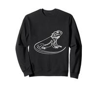 Bearded Dragon Line Art Reptile Coloring Design Sweatshirt