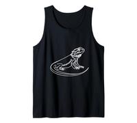 Bearded Dragon Line Art Reptile Coloring Design Tank Top