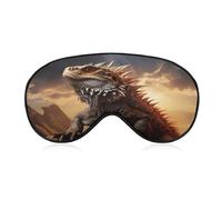 Bearded Dragon Lizard Animal Sleep Mask BlockLight Sleeping Eye Mask Comfortable Night Sleeping Mask Ultralight Travel Eye Cover for Women Men