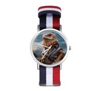 Bearded Dragon Lizard Animal Sport Watch for Men Women Nylon Strap Wrist Watch Analog Quartz Watch
