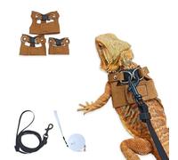 Bearded Dragon Lizard Leash, 3 Size Lizard Leash with 5.4 ft Leash for Lizard Reptile Amphibian Small Pets, Small/Medium/Large