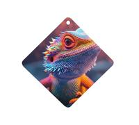 Bearded Dragon Lizard Reptile Car Air Fresheners Scent Cards Rhombus