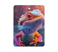 Bearded Dragon Lizard Reptile Car Air Fresheners Scent Cards Square