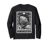 Bearded Dragon Lizard Tarot Card Witchy Moon Long Sleeve T-Shirt